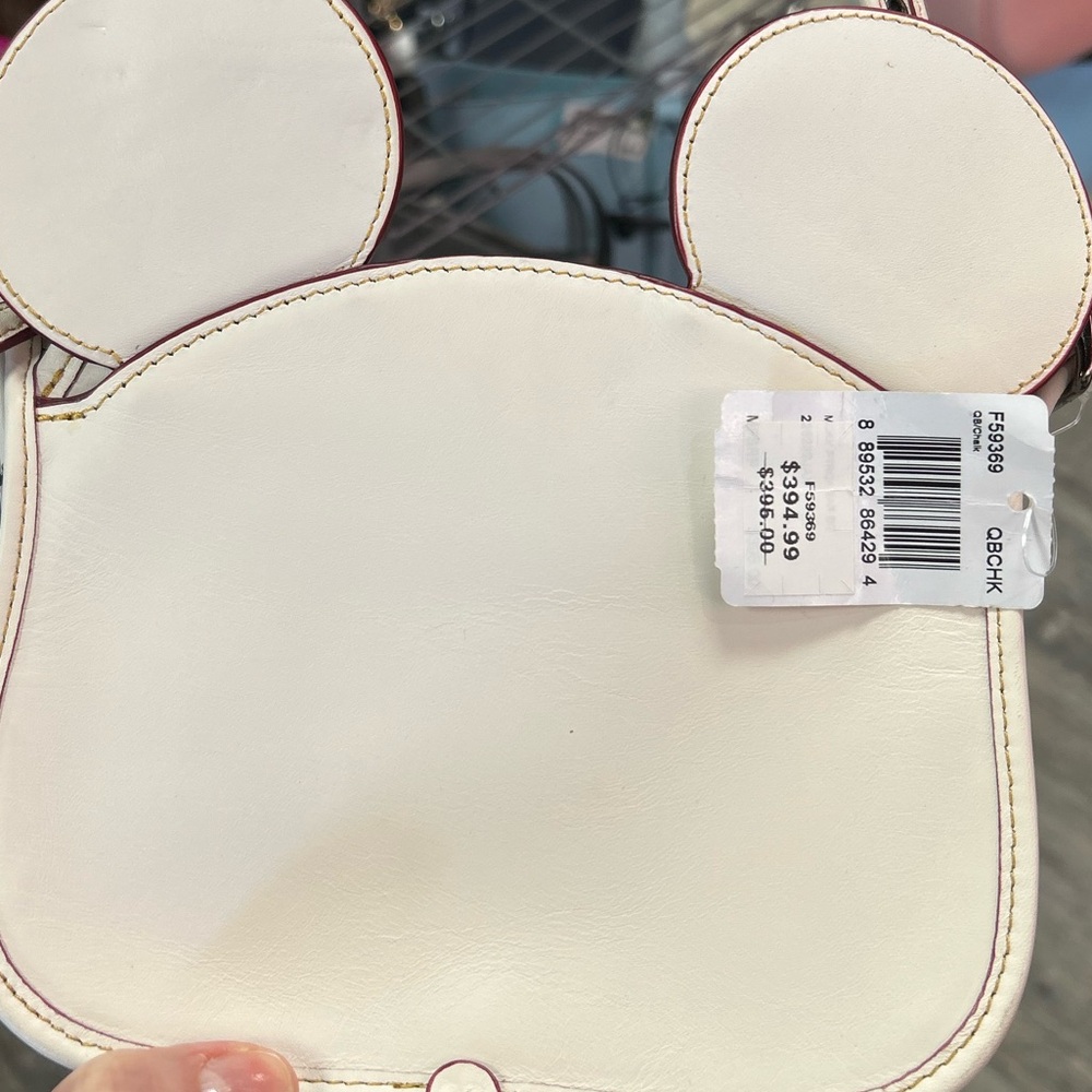 Rare Disney X Coach F59369 Patricia Saddle Glove Calf Leather With Mickey Ears - Picture 5 of 5